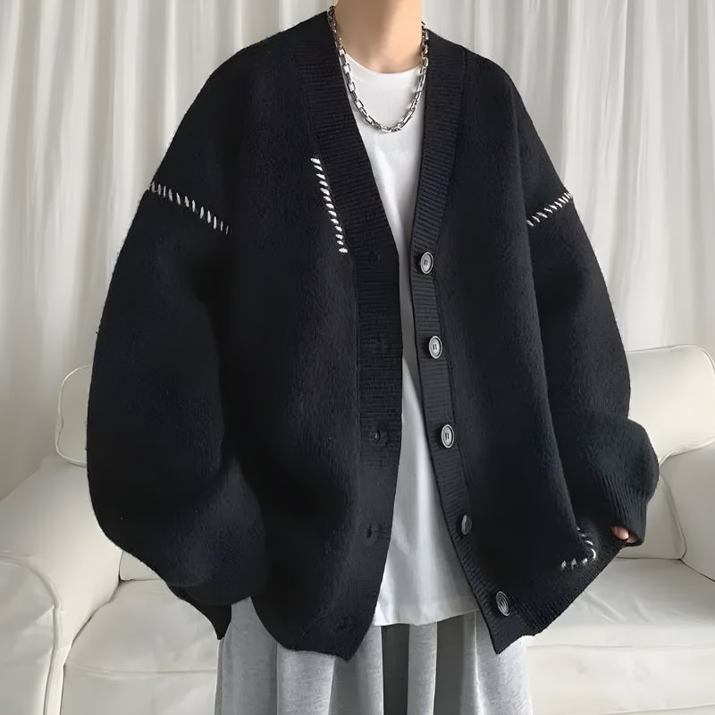 Dorvelli | Men’s Contrast Stitch Cardigan