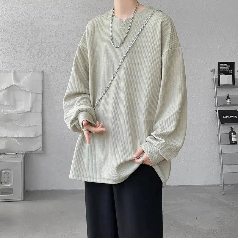 Dorvelli | Men’s Drop Shoulder Ribbed Sweater