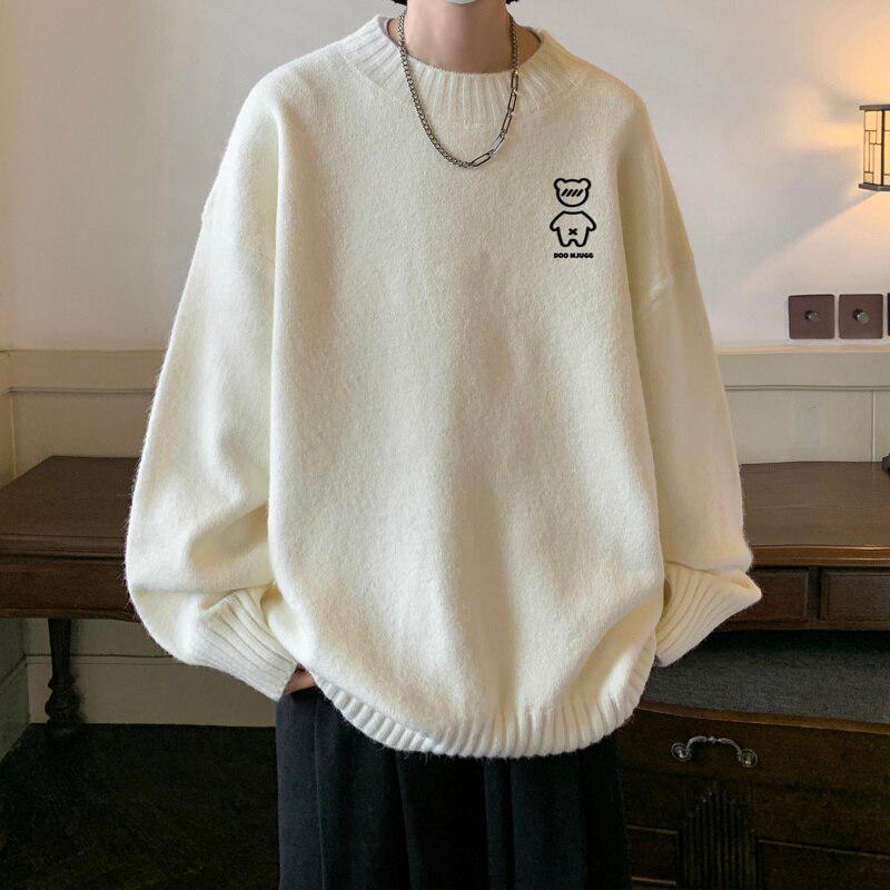 Dorvelli | Men’s Embroidered Bear Knit Sweater