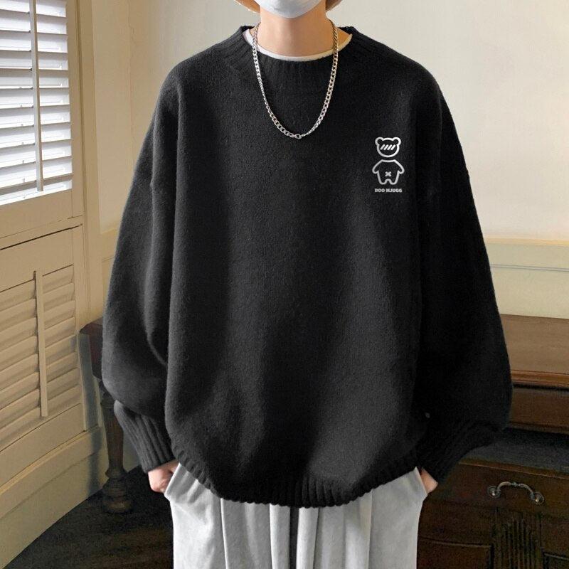 Dorvelli | Men’s Embroidered Bear Knit Sweater