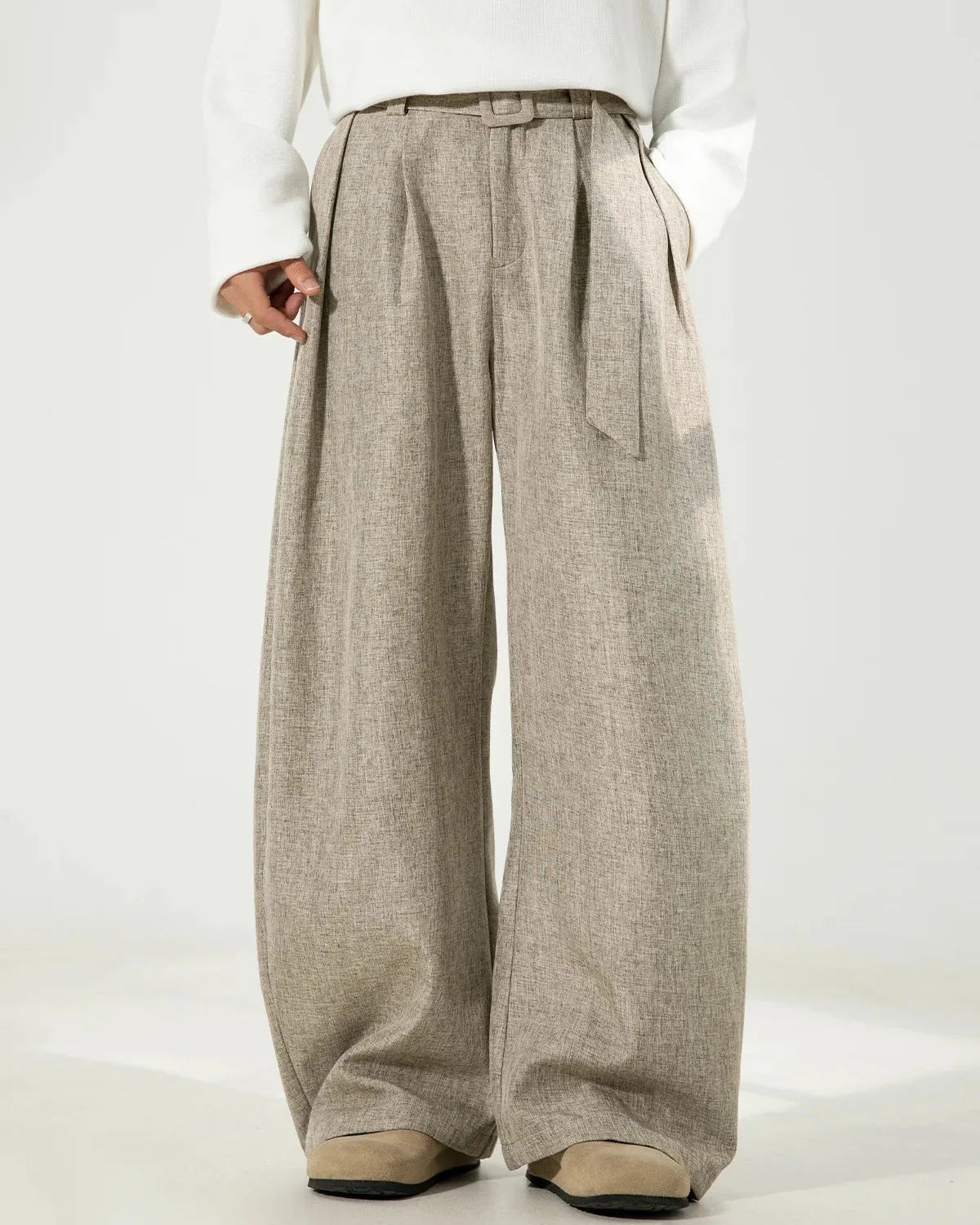 Dorvelli | Men’s Fluid Pleated Wide Leg Pants