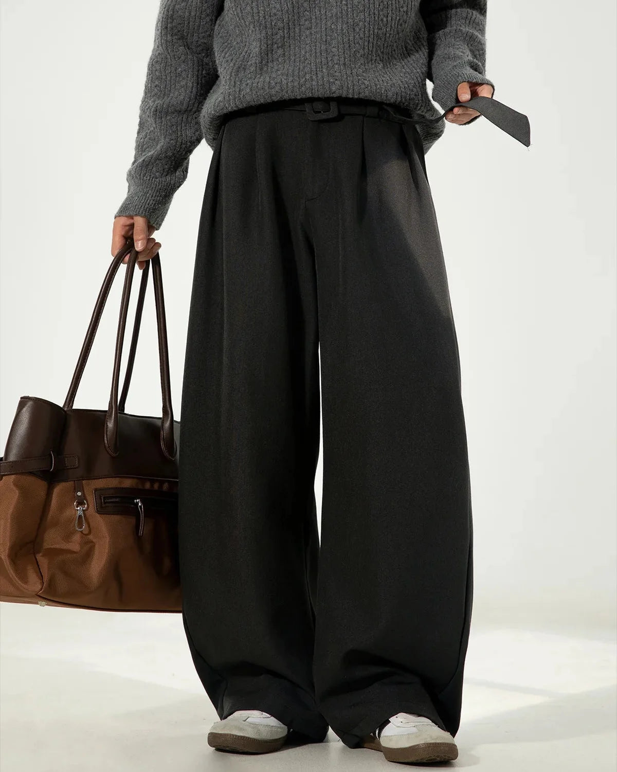 Dorvelli | Men’s Fluid Pleated Wide Leg Pants
