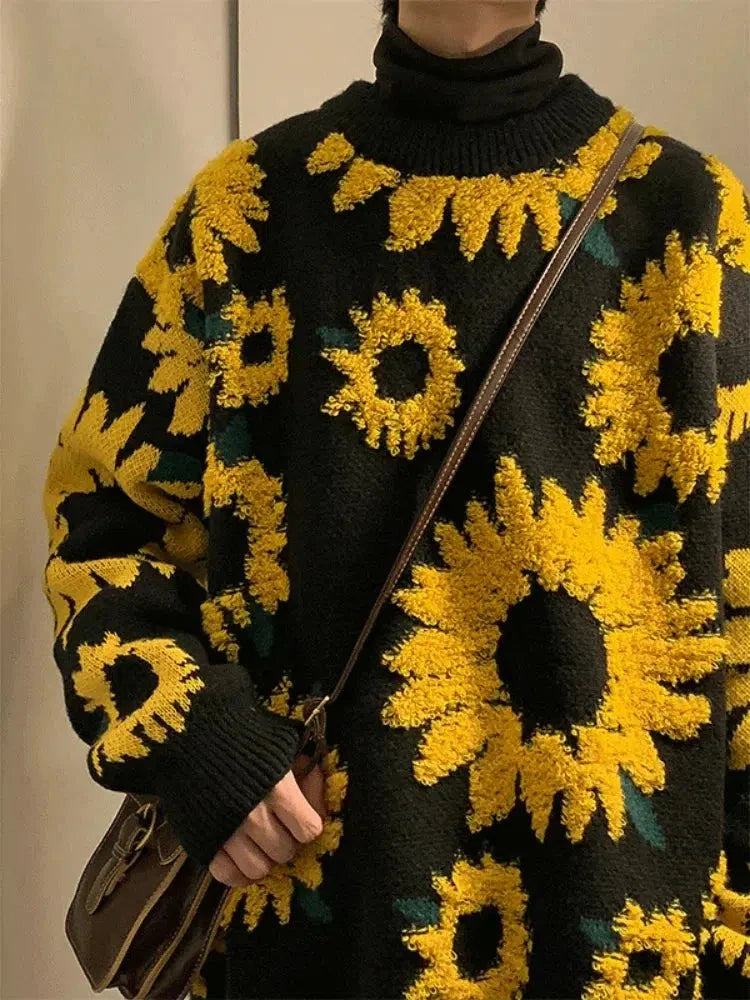 Dorvelli | Men’s Knit Sunflower Sweater