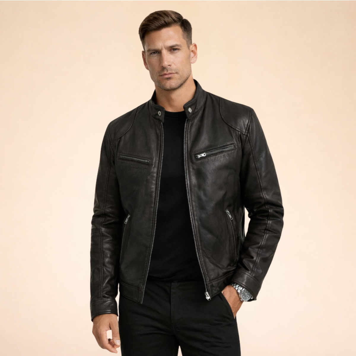 Dorvelli | Men’s Modern Leather Jacket