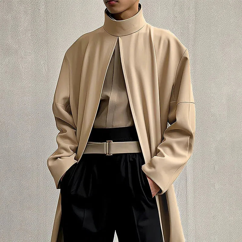 Dorvelli | Men’s Open Front High Neck Jacket