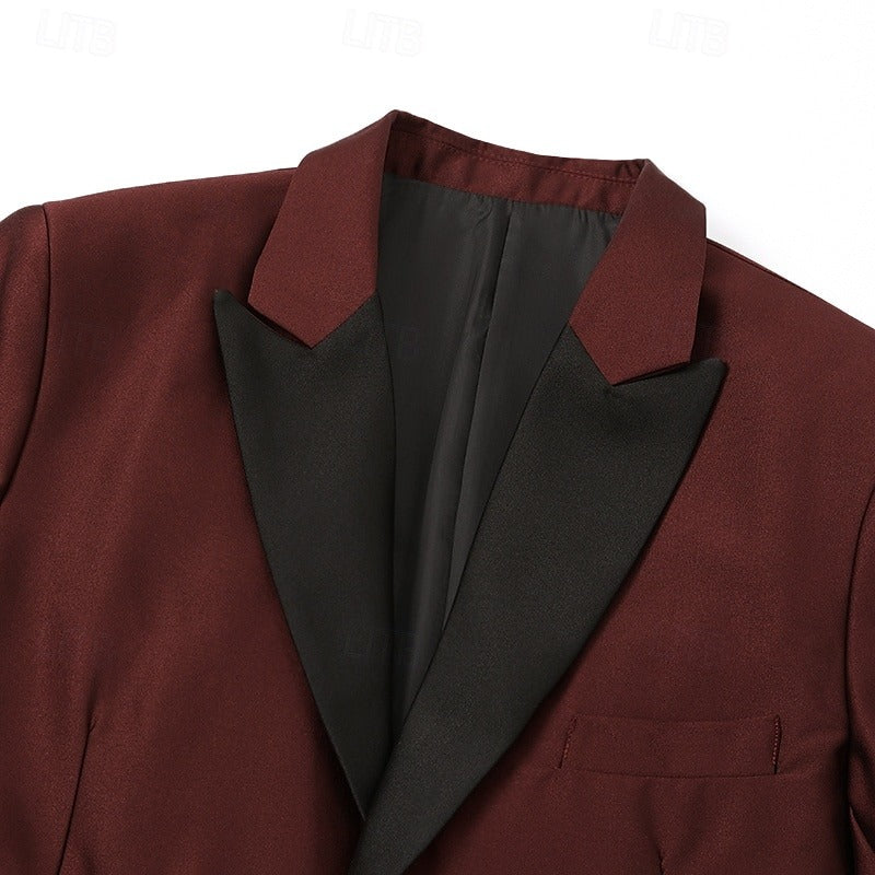 Dorvelli | Men's Peak Lapel 3-Piece Suit Wedding Suit