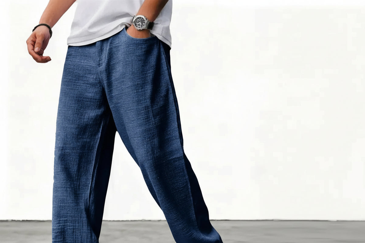Dorvelli | Men's Relaxed Wide-Leg Trousers