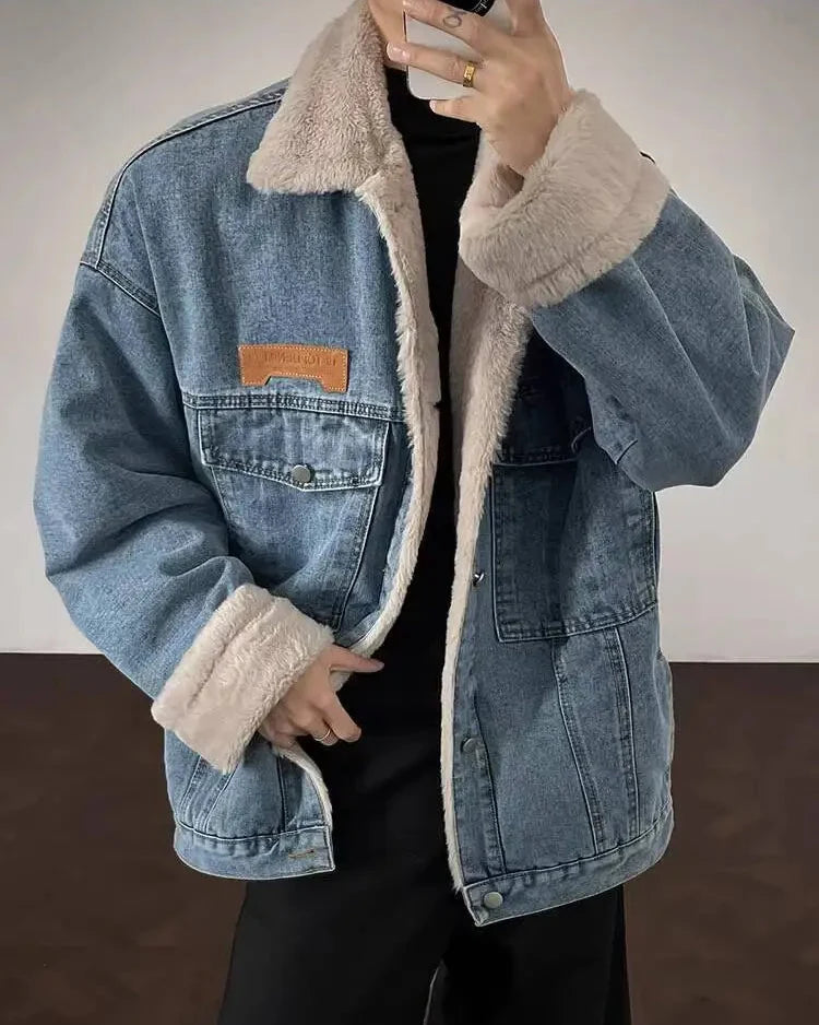 Dorvelli | Men’s Sherpa Lined Denim Jacket