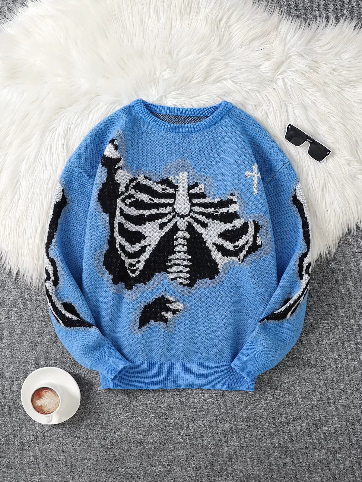 Dorvelli | Men’s Skeleton Ribcage Graphic Sweater