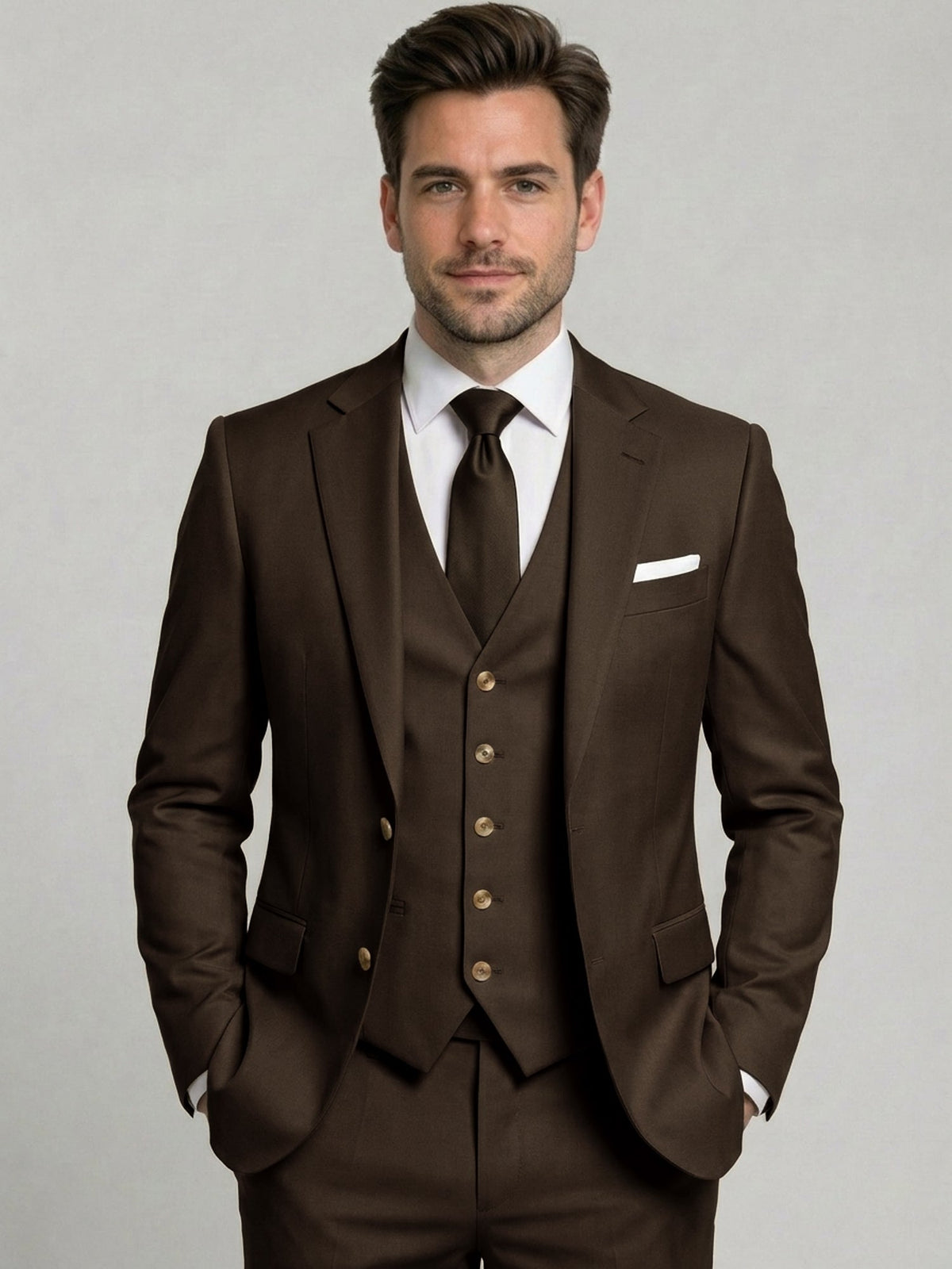 Dorvelli | Men's Two-Button 3-Piece Suit