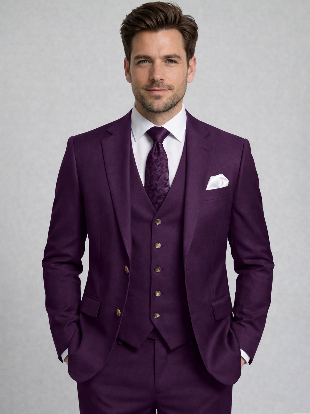 Dorvelli | Men's Two-Button 3-Piece Suit