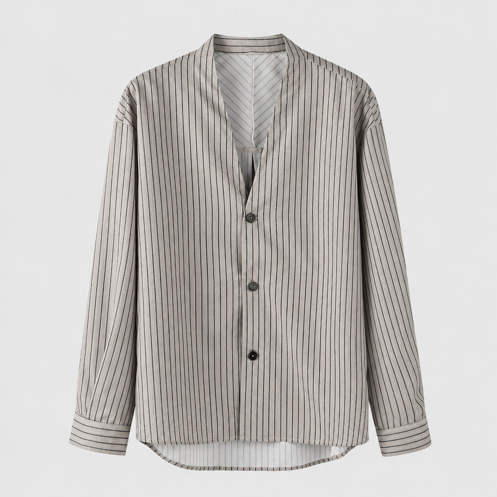 Dorvelli | Men’s V Neck Striped Shirt
