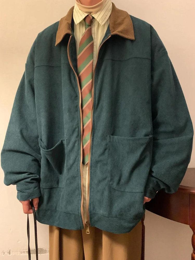 Dorvelli | Men’s Vintage Zip Corduroy Jacket