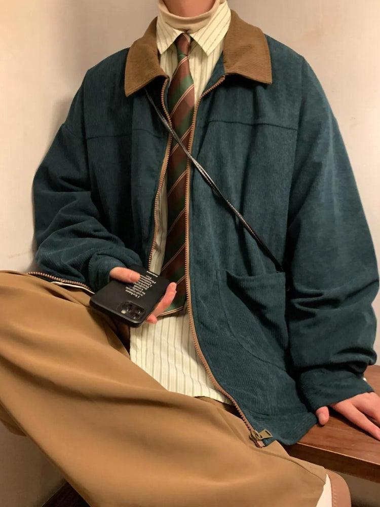 Dorvelli | Men’s Vintage Zip Corduroy Jacket