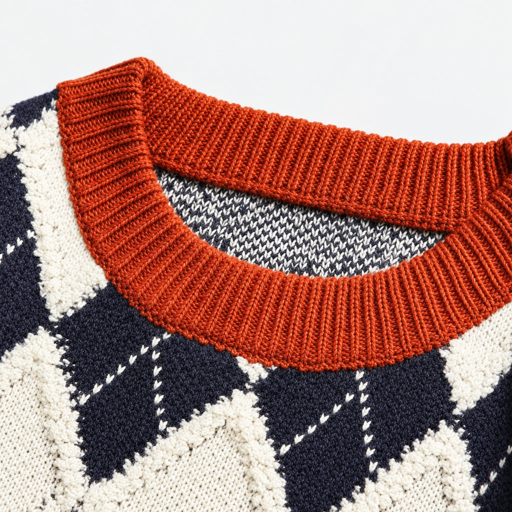 Dorvelli | Men's Winter Argyle Sweater