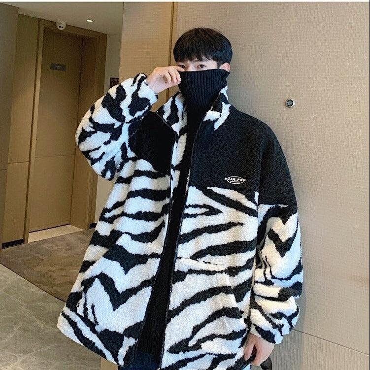 Dorvelli | Men’s Zebra Print Fleece Jacket