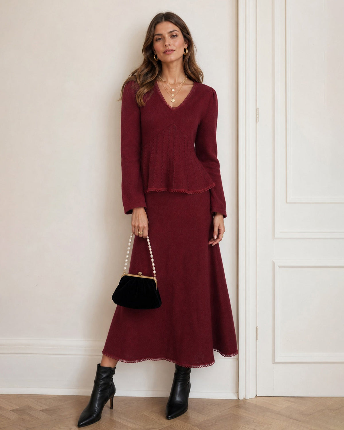 Dorvelli | Women’s Bell Sleeve Lace Sweater