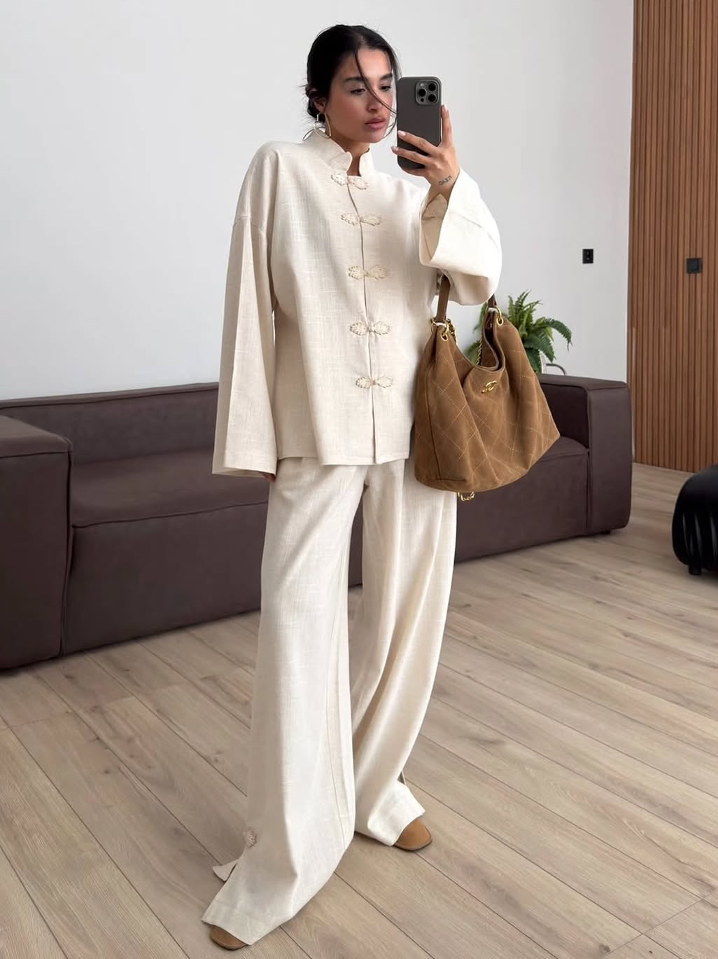 Dorvelli | Women's Button Shirt and Pants Set
