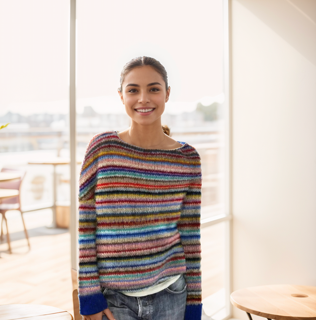 Dorvelli | Women’s Colorful Loose Fit Sweater