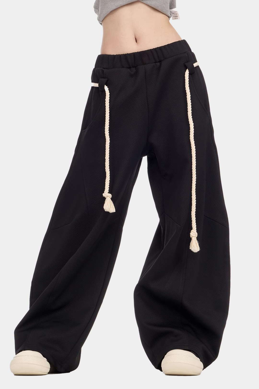 Dorvelli | Women's Drawstring Casual Wide Leg Pants
