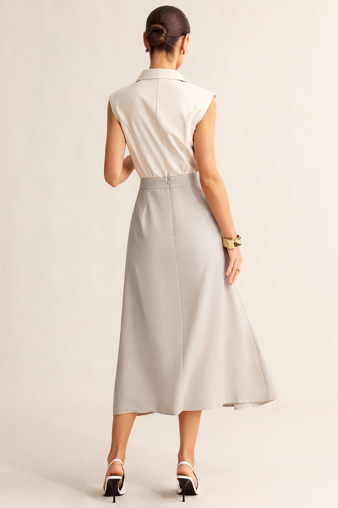 Dorvelli | Women's Elegant High Waist Ruched Skirt
