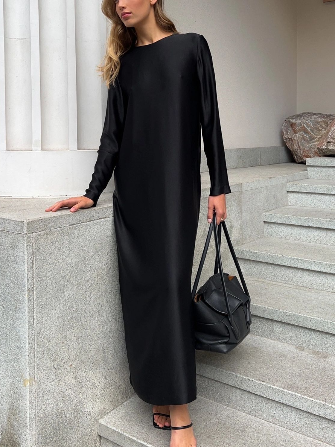 Dorvelli | Women’s Elegant Split Satin Maxi Dress