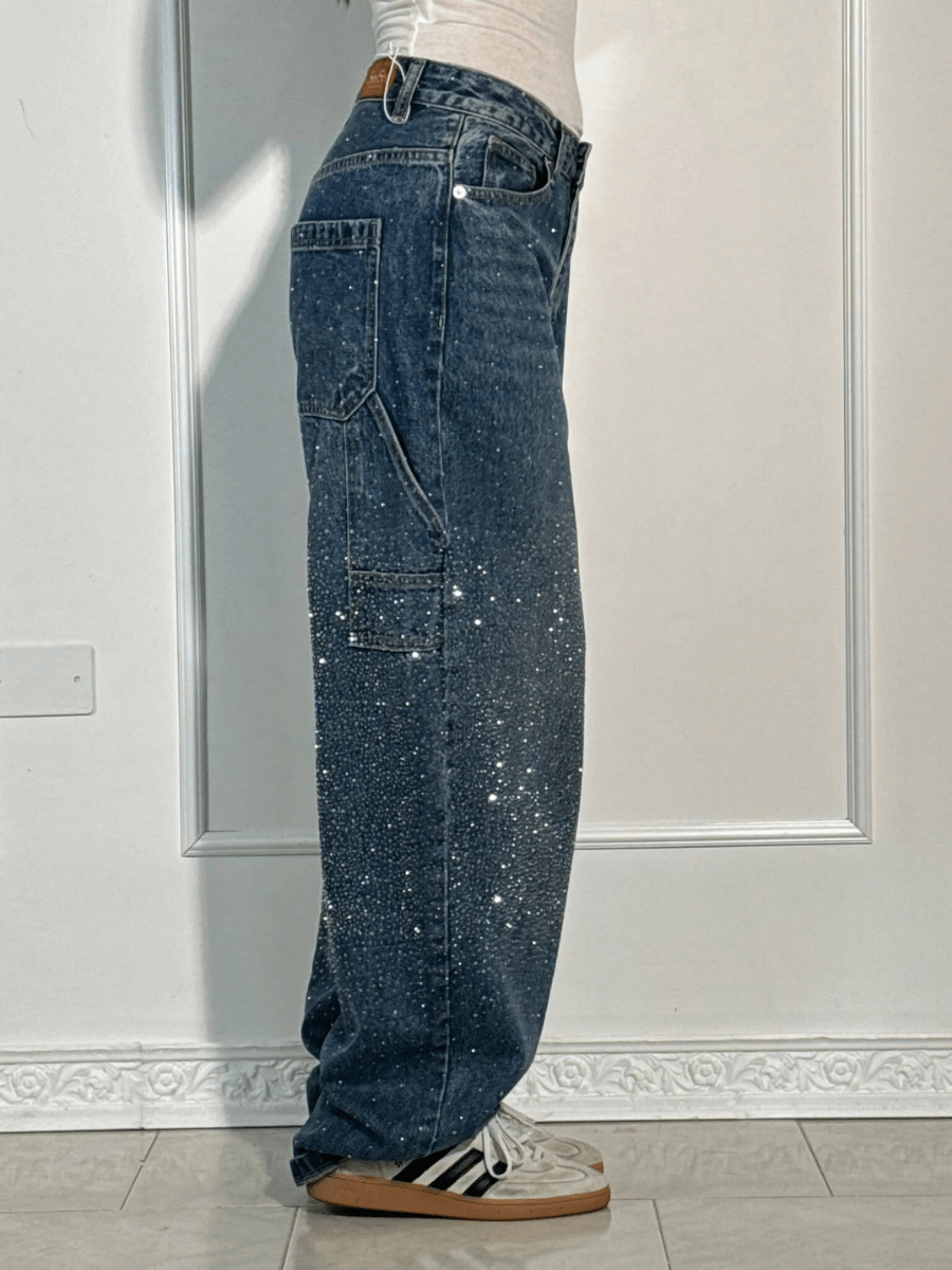 Dorvelli | Women’s Glitter Carpenter Balloon Jeans