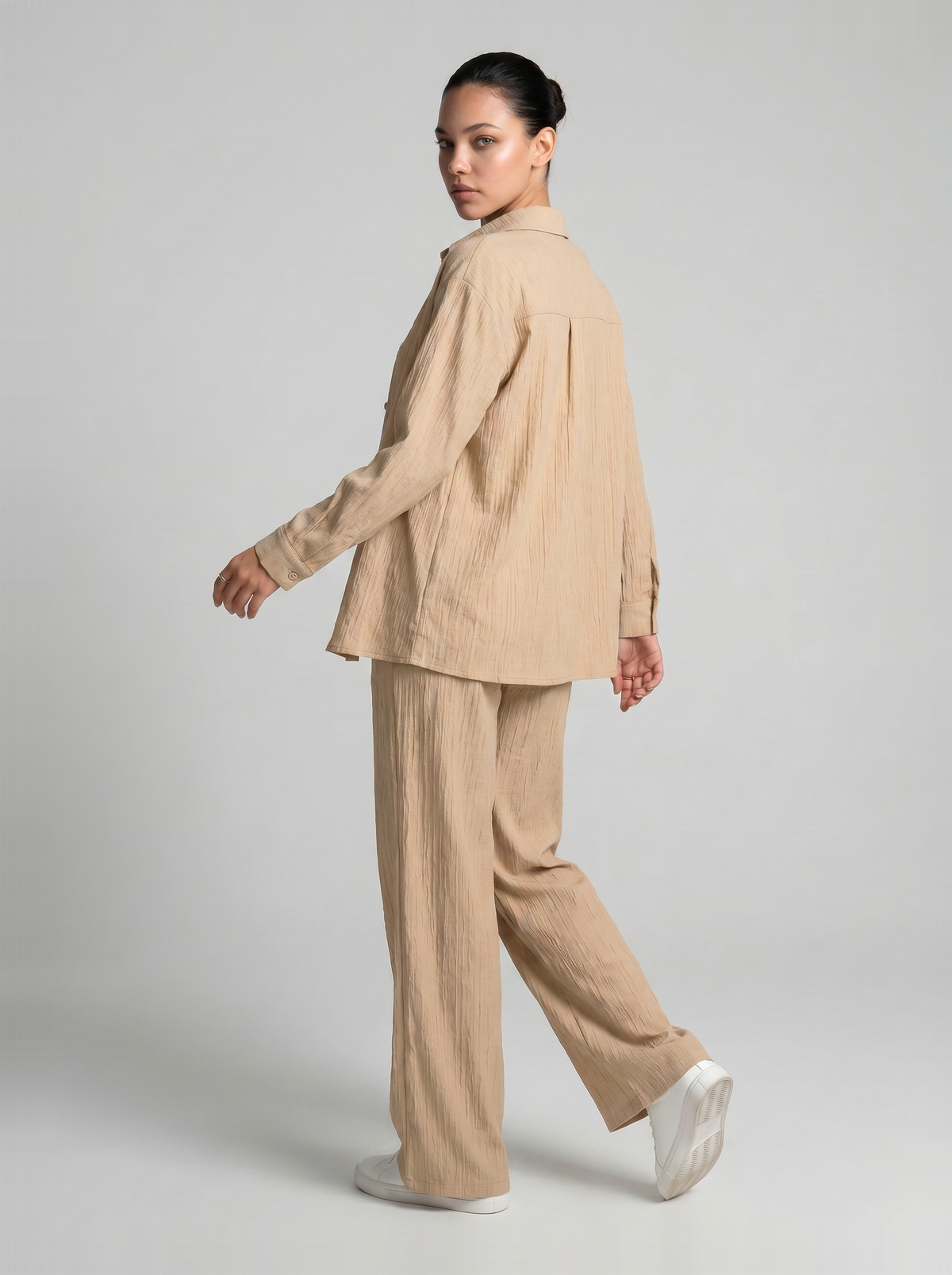 Dorvelli | Women’s High Waist Crinkle Two-Piece Set