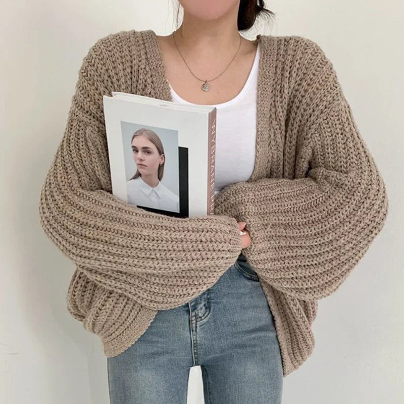 Dorvelli | Women’s Loose Fit Chunky Knit Cardigan