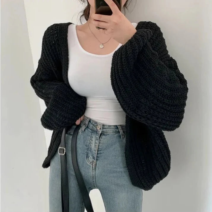 Dorvelli | Women’s Loose Fit Chunky Knit Cardigan