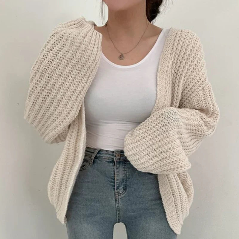 Dorvelli | Women’s Loose Fit Chunky Knit Cardigan