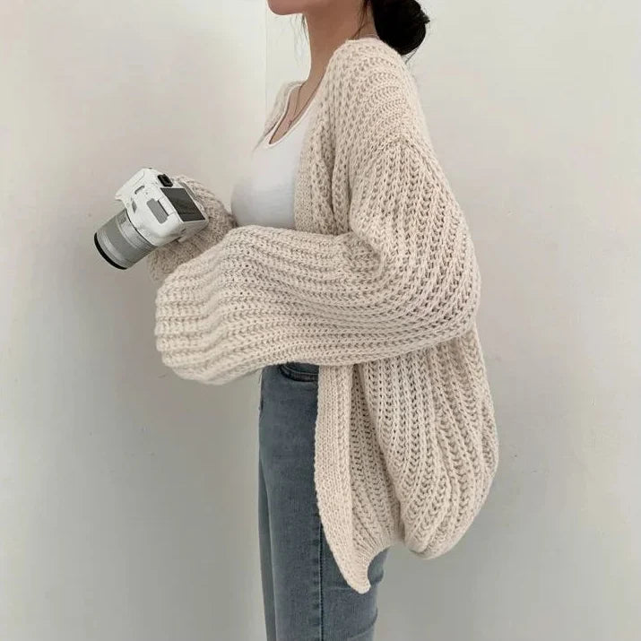 Dorvelli | Women’s Loose Fit Chunky Knit Cardigan