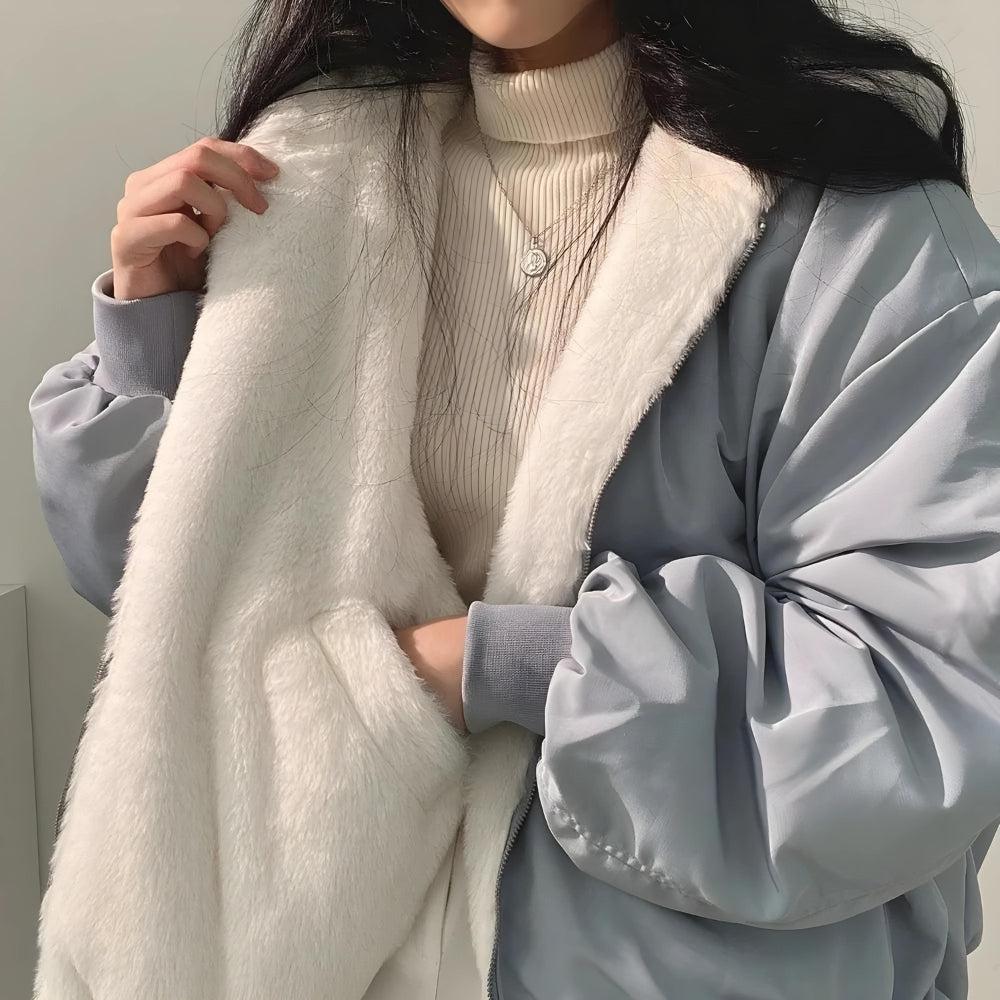 Dorvelli | Women’s Reversible Zip Teddy Jacket