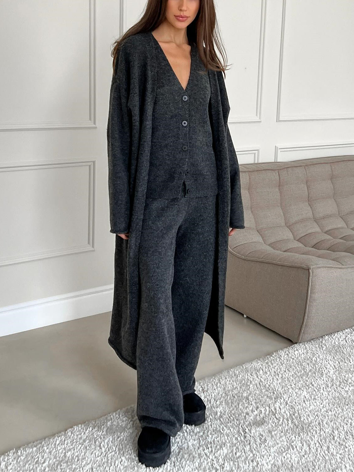 Dorvelli | Women’s Wool Blend Three-Piece Knit Set