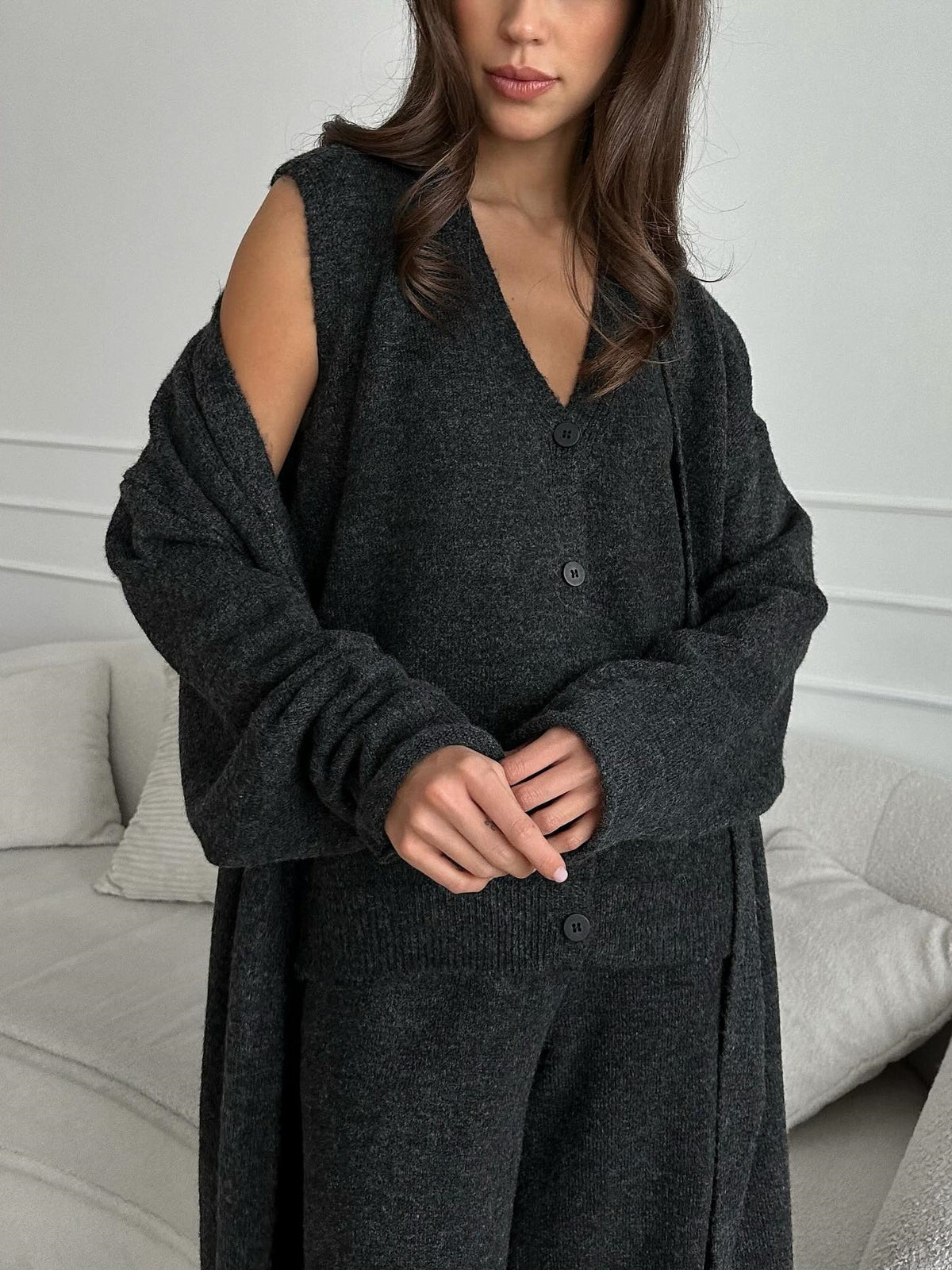 Dorvelli | Women’s Wool Blend Three-Piece Knit Set
