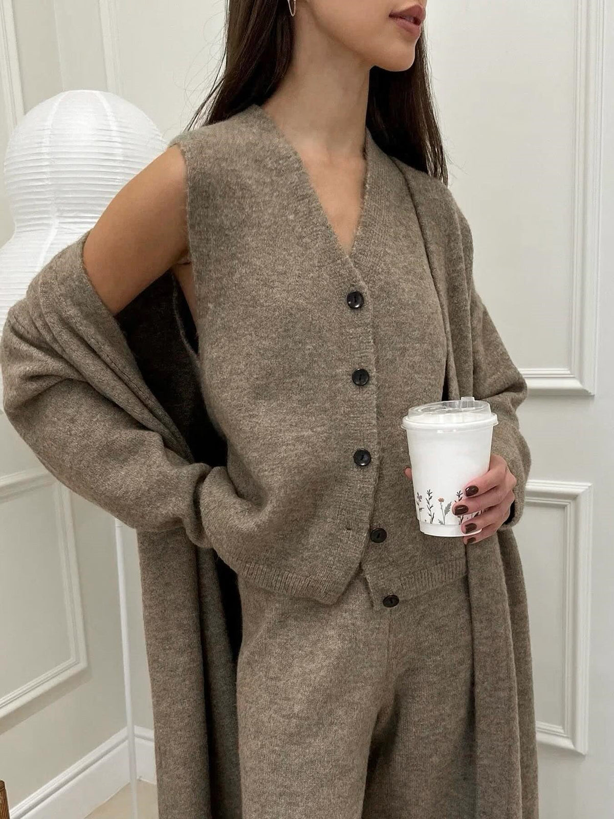 Dorvelli | Women’s Wool Blend Three-Piece Knit Set