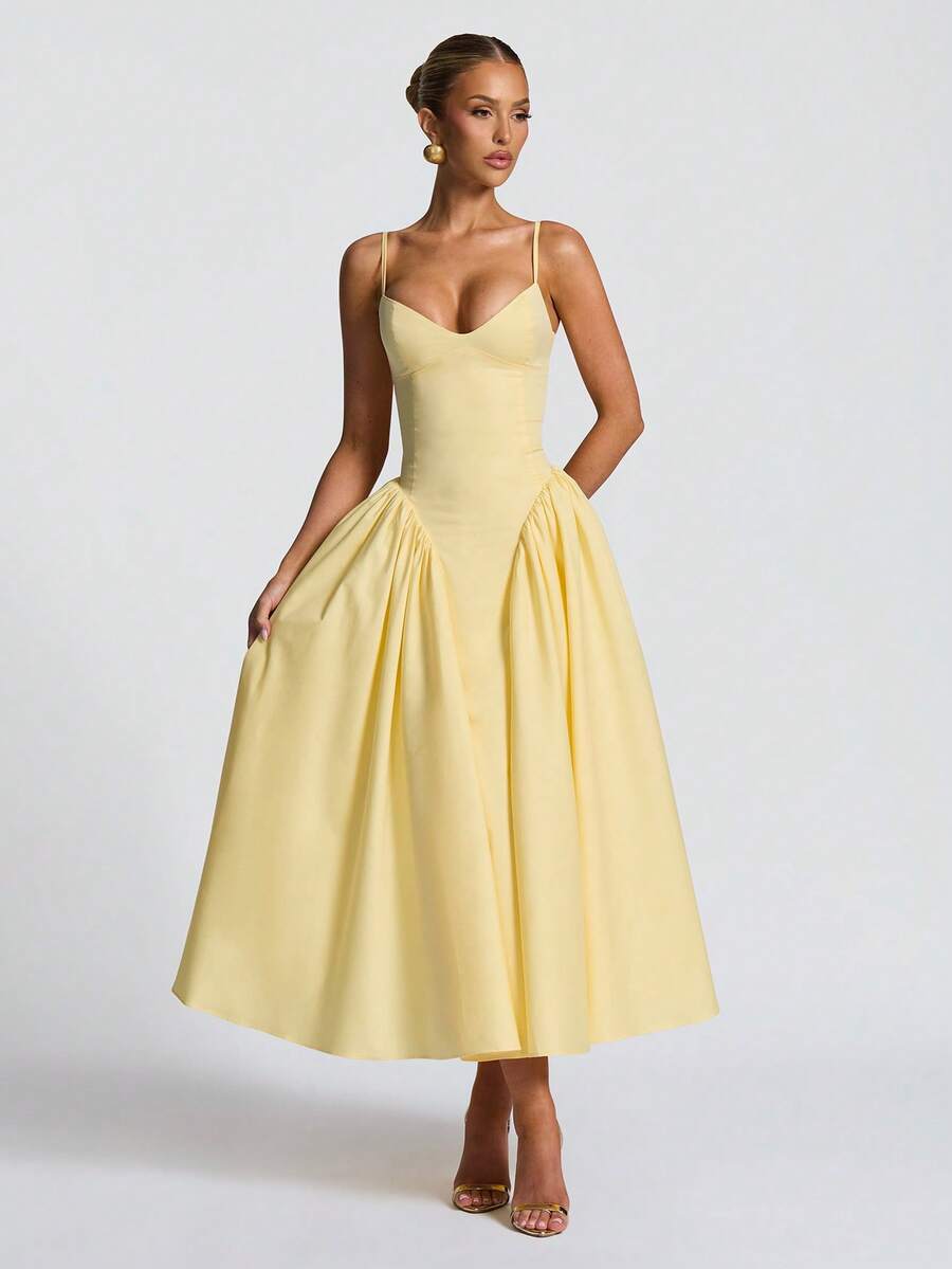 Dorvelli | Women’s Wedding Guest Midi Dress – A-Line