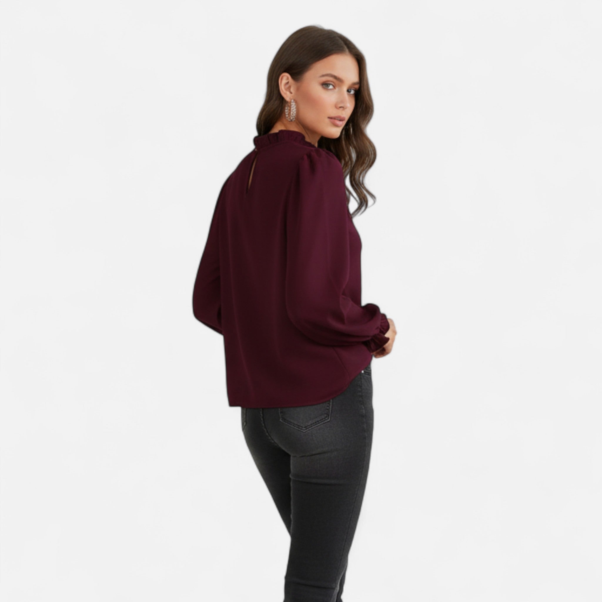 Dorvelli | Women’s Blouse – Elegant Ruffle Collar