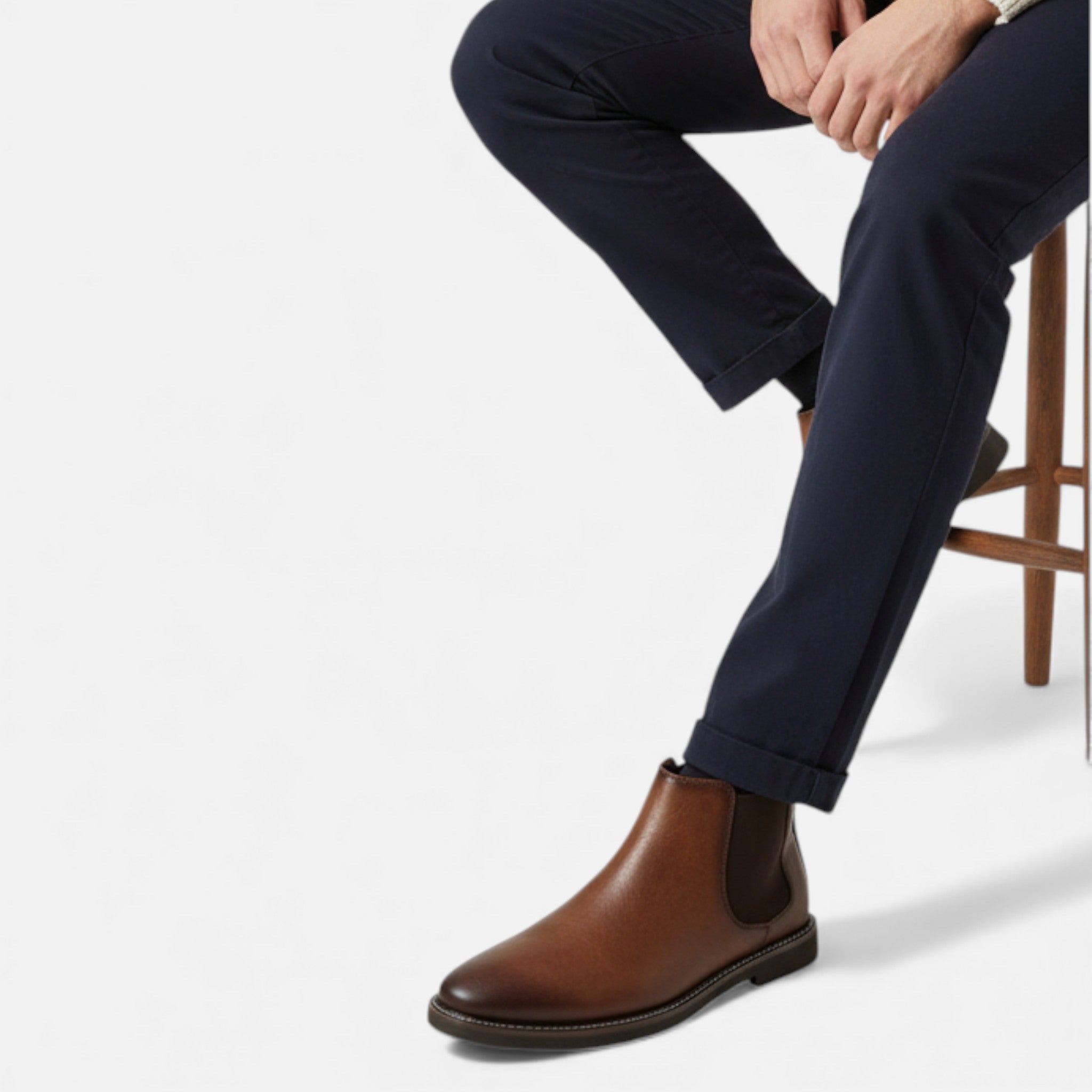 Dorvelli | Men’s Retro Ankle Boots – Two-Tone Heritage Style