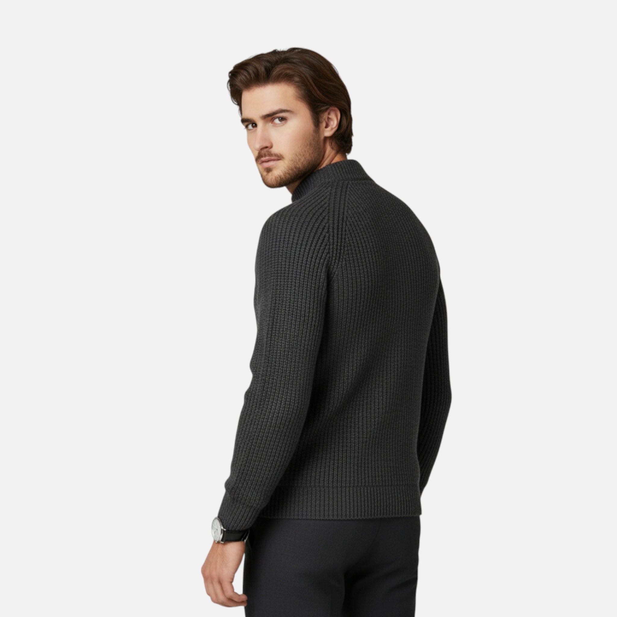 Dorvelli | Men’s Slim-Fit Sweater – Ribbed Knit Elegance