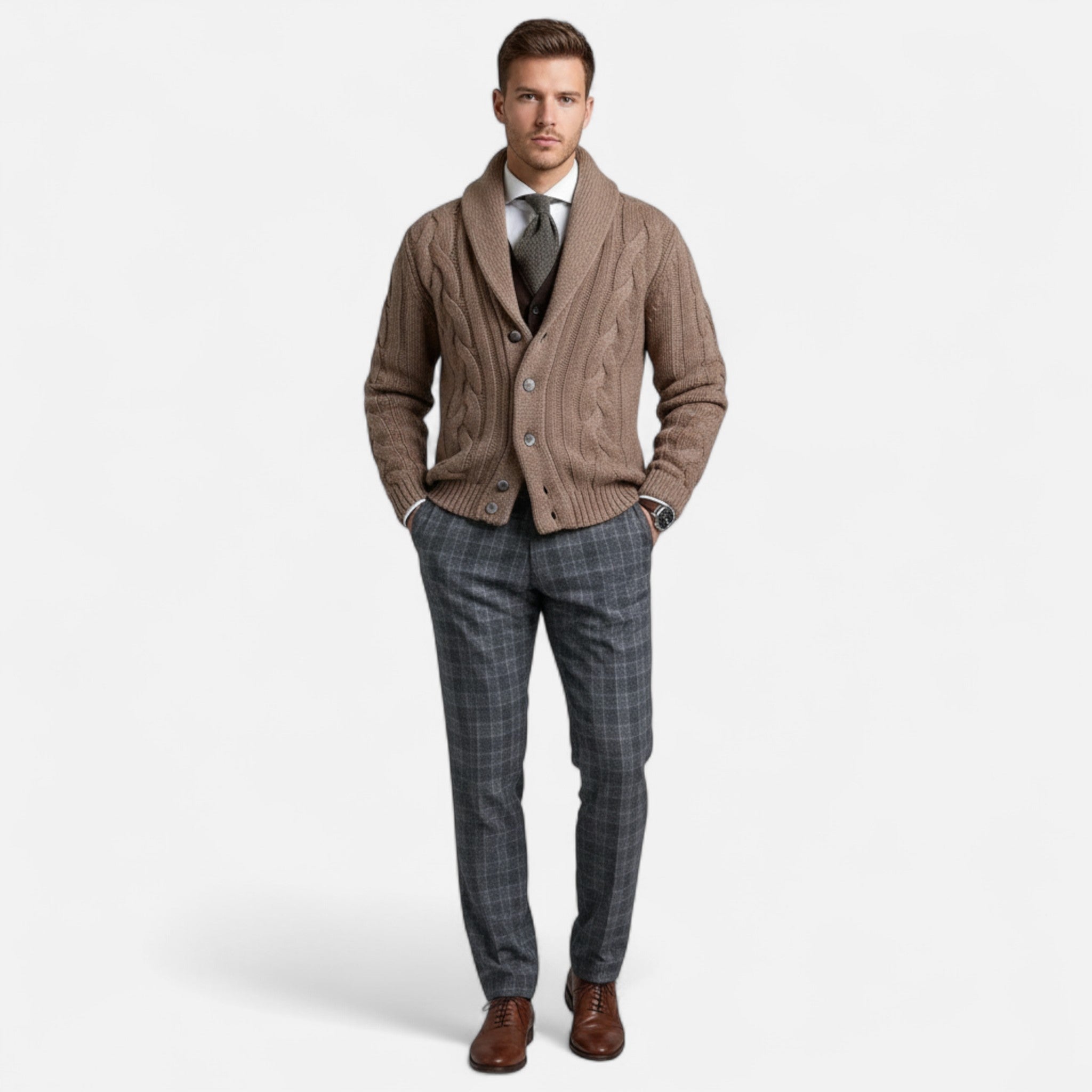 Dorvelli | Men’s Cardigan – Knitted Twist Heritage Style