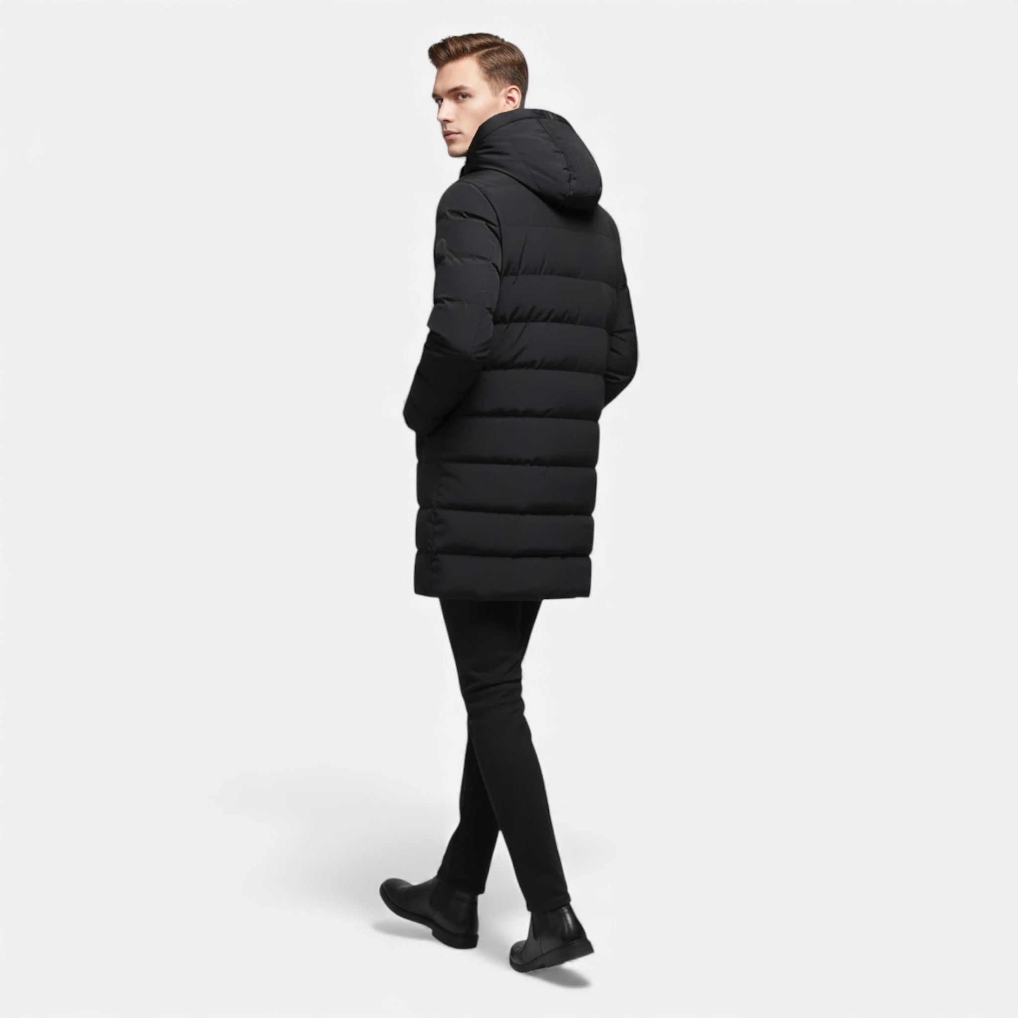 Dorvelli | Men’s Long Coat – Hooded Casual Essential
