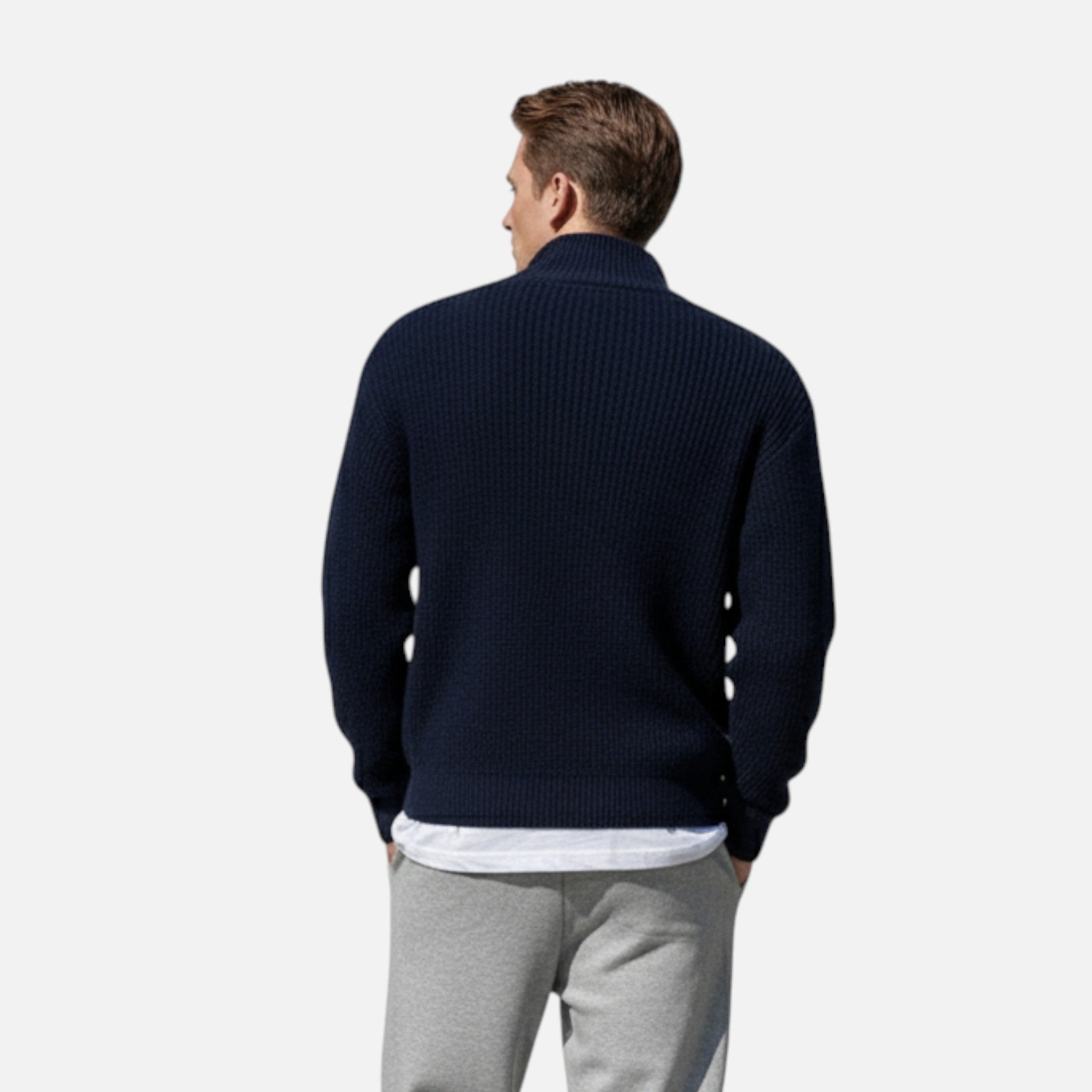 Dorvelli | Men’s Zipper Sweater – Heritage Semi-Turtleneck