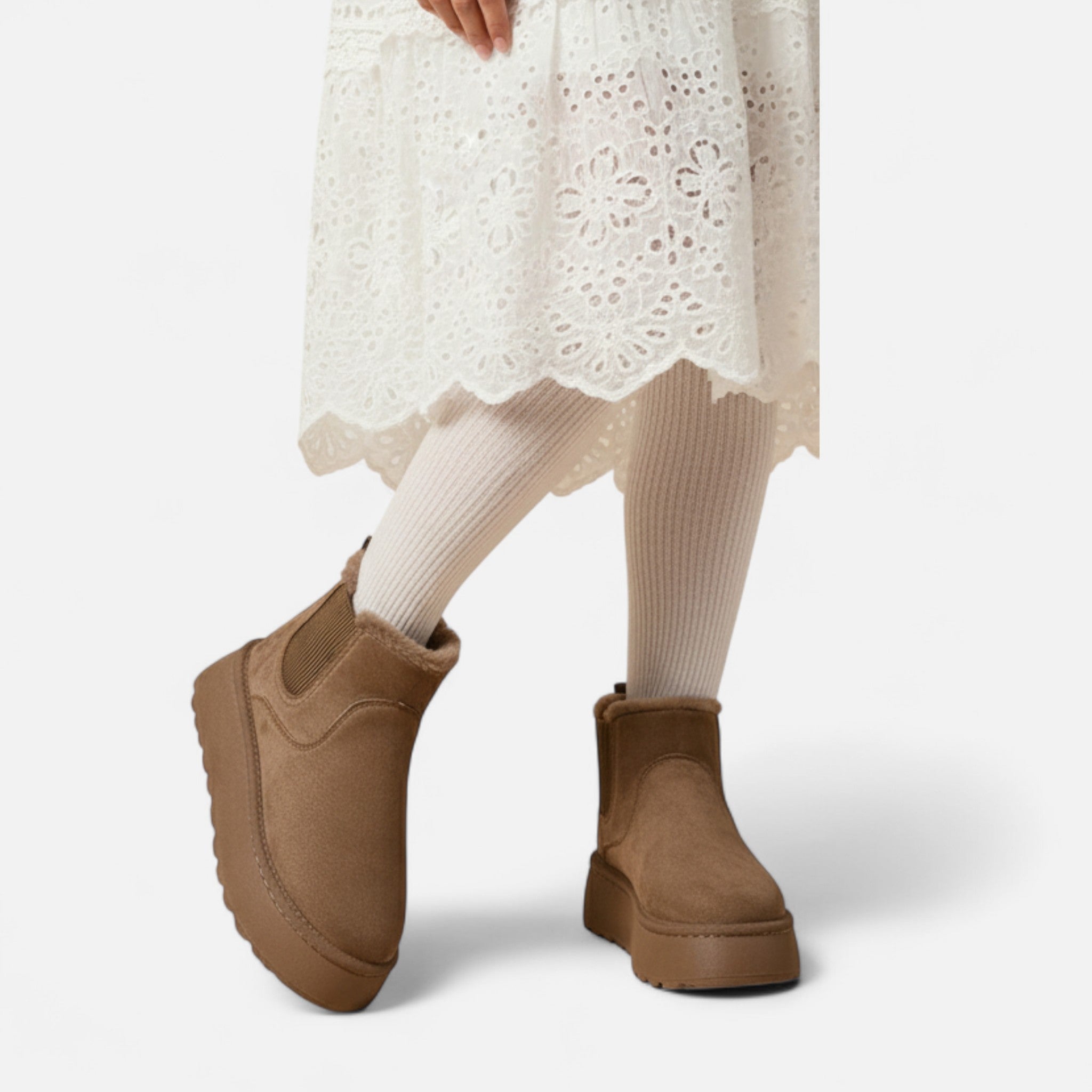 Dorvelli | Women’s Ankle Boots – Plush Platform Elegance