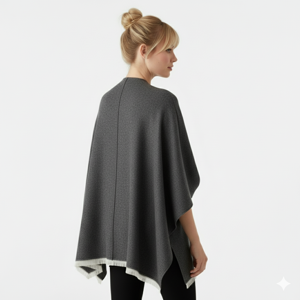 Dorvelli | Women’s Plus-Size Cardigan Shawl – Asymmetrical V-Neck Design