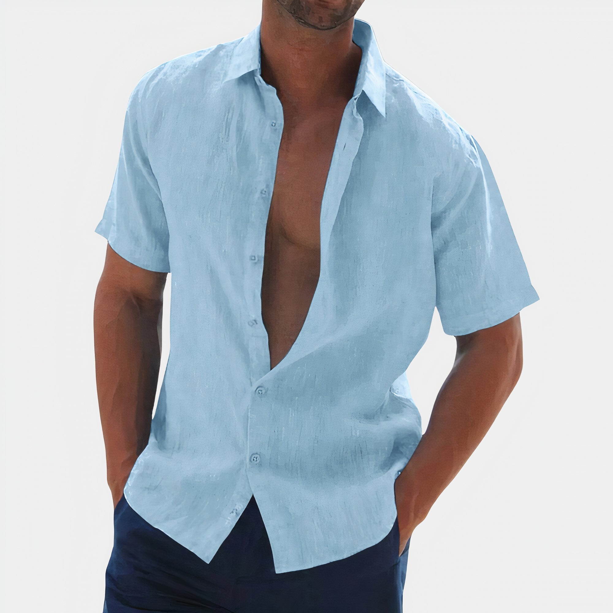 Dorvelli | Men's Shirt – Casual Linen Button Down