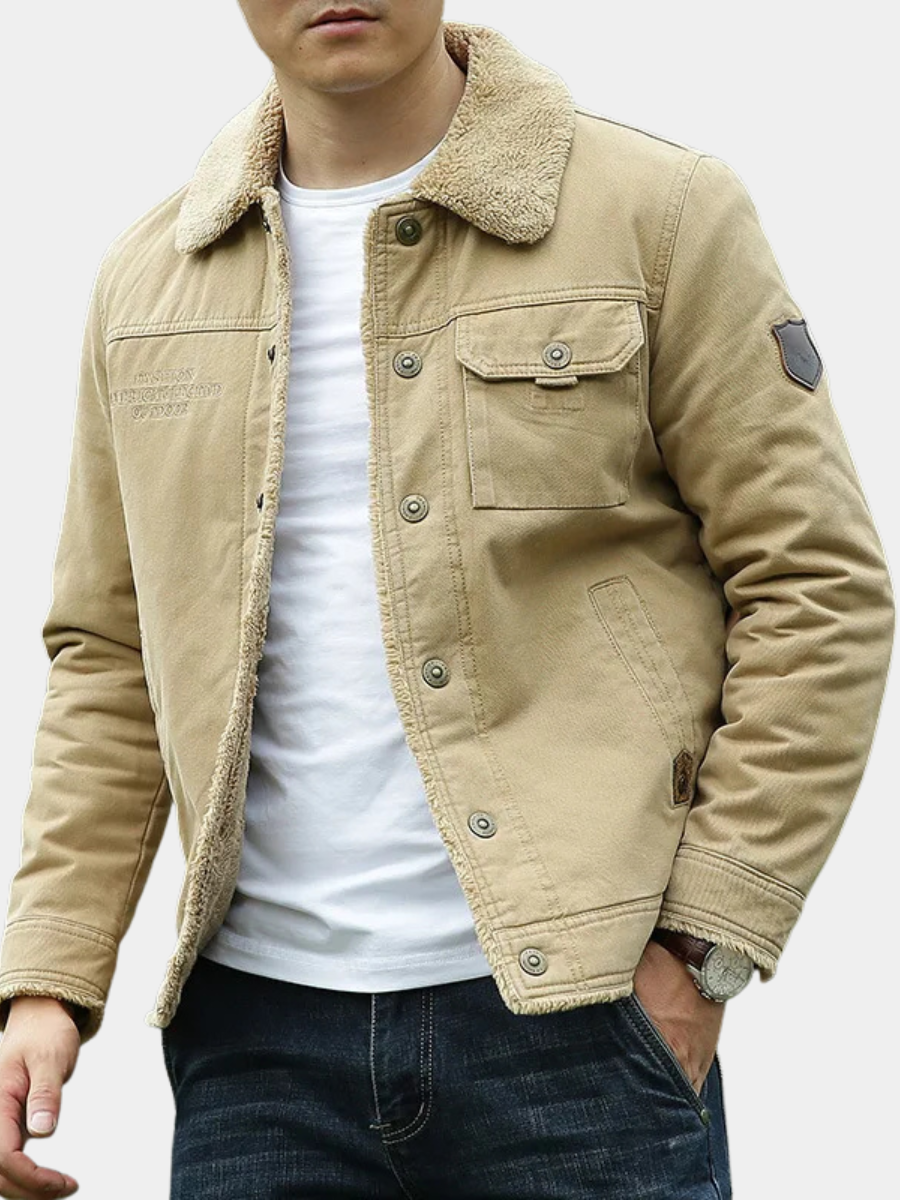 Dorvelli | Men's Lined Jacket – Stand Collar Zip Front