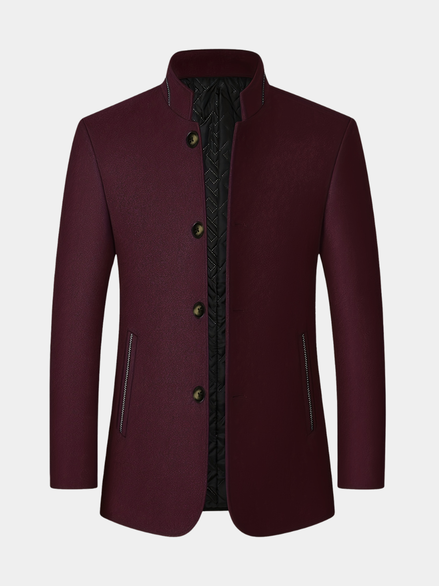Dorvelli | Men's Jacket – Stand Collar Woven Check