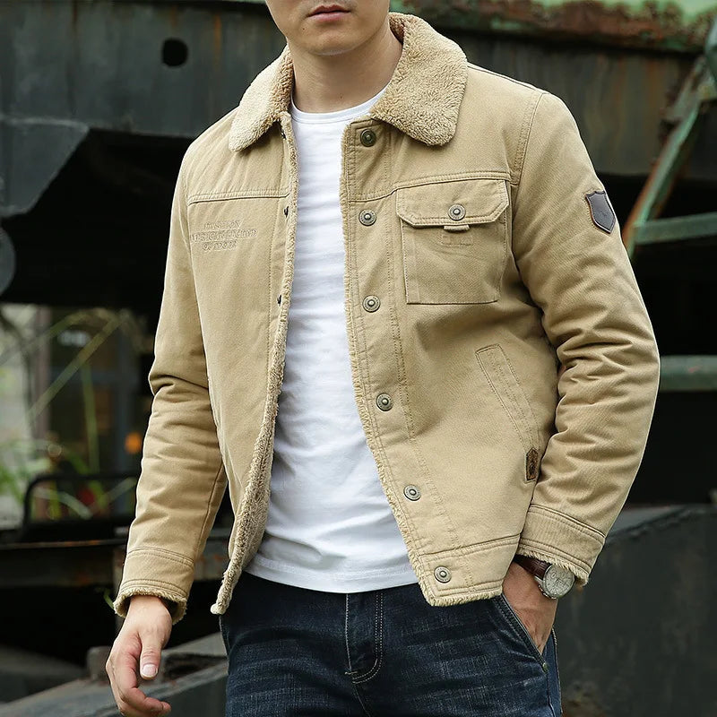 Dorvelli | Men's Lined Jacket – Stand Collar Zip Front