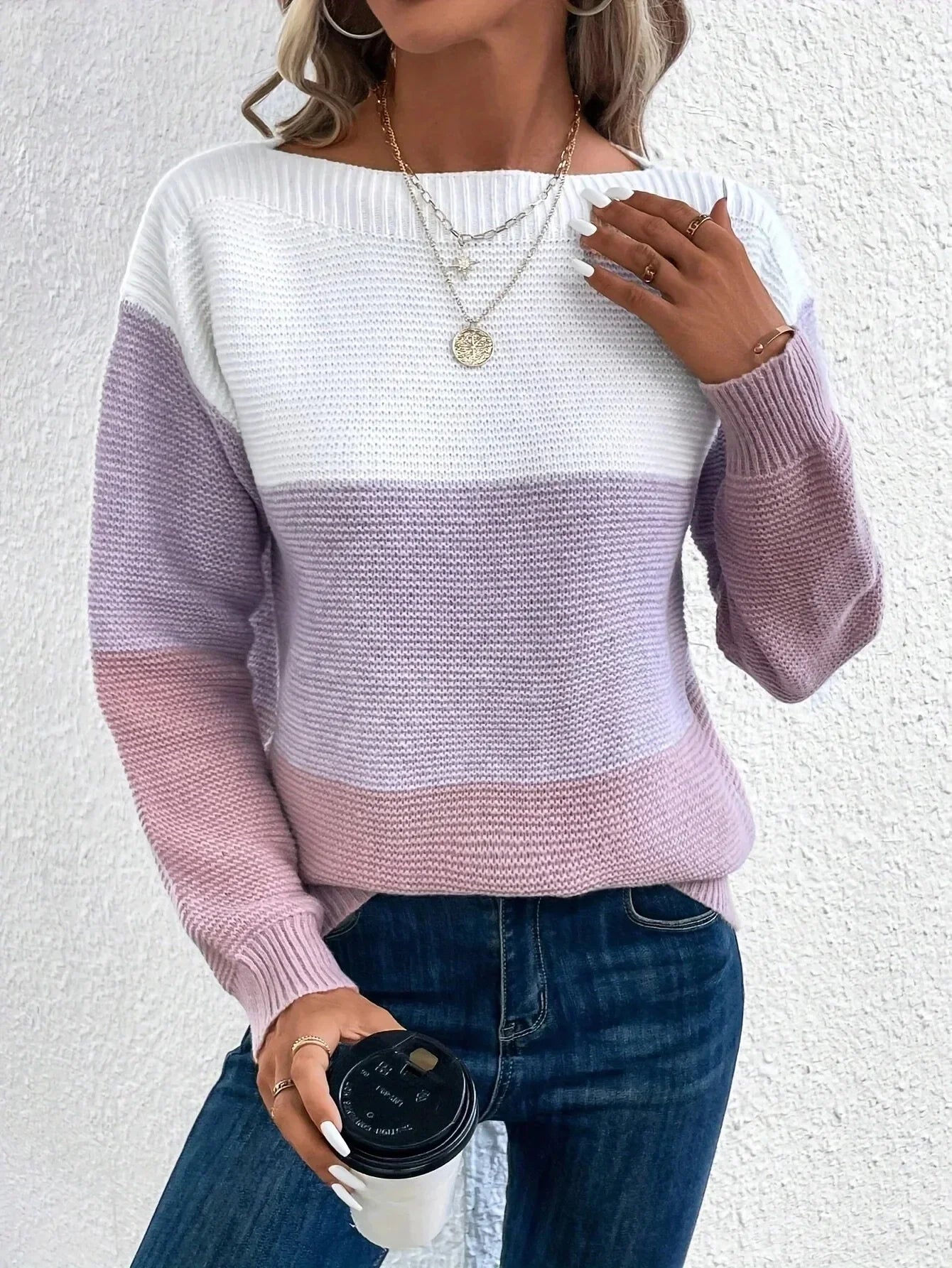 Women's Colour Block Jumper